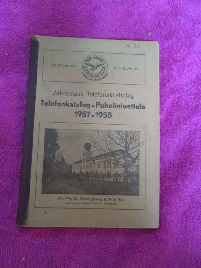 PIETARSAAREN PUHELINLUETTELO V 1957 - 1958