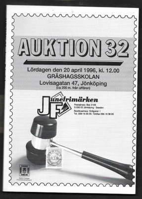 Huutokauppaluettelo - Junefrimärken 20.4.1996