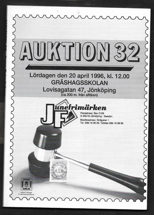Huutokauppaluettelo - Junefrimärken 20.4.1996