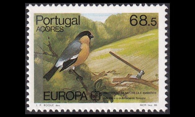 Azorit 376 ** Europa luonnonsuojelu lintu (1986)