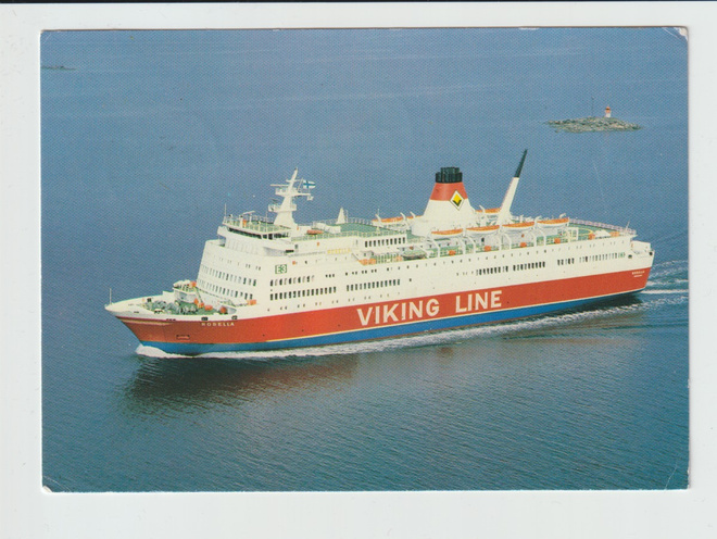 Postikortti, LAIVA  M/S ROSELLA, Naantali leima
