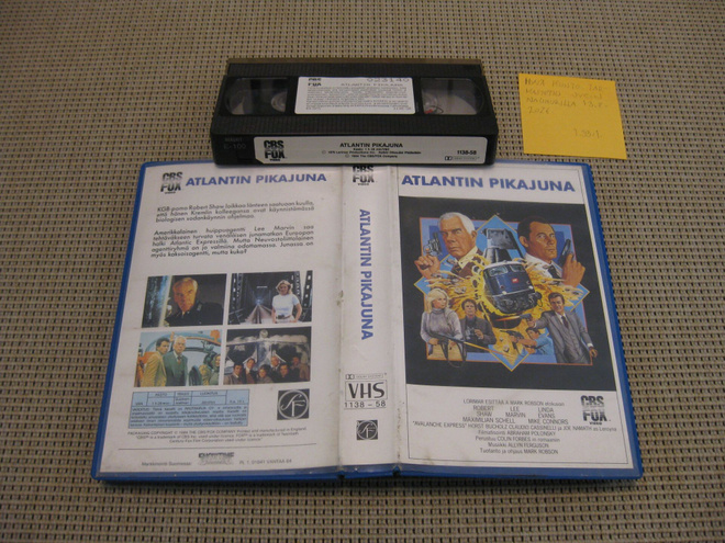 Atlantin Pikajuna-VHS FIx, Showtime, Lee Marvin, Linda Evans