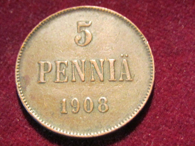 5 penniä 1908