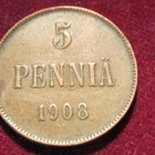 5 penniä 1908 - pikkukuva 1