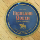 VINTAGE HIGHLAND QUEEN VISKI TARJOTIN VANHA 60-70 LUVULTA - pikkukuva 1