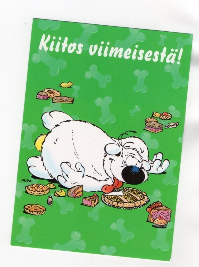 "°KIITOS VIIMEISESTÄ!°" -KORTTI /Cubitus De Dupa