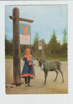 Postikortti, LAPIN TYTÖN AJOKKI NAPAPIIRILLÄ.