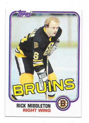 1981-82 Topps #22 Rick Middleton Boston Bruins