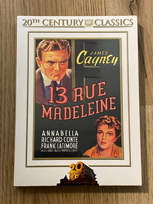13 RUE MADELEINE - DVD - SLIPCOVER (uusi)
