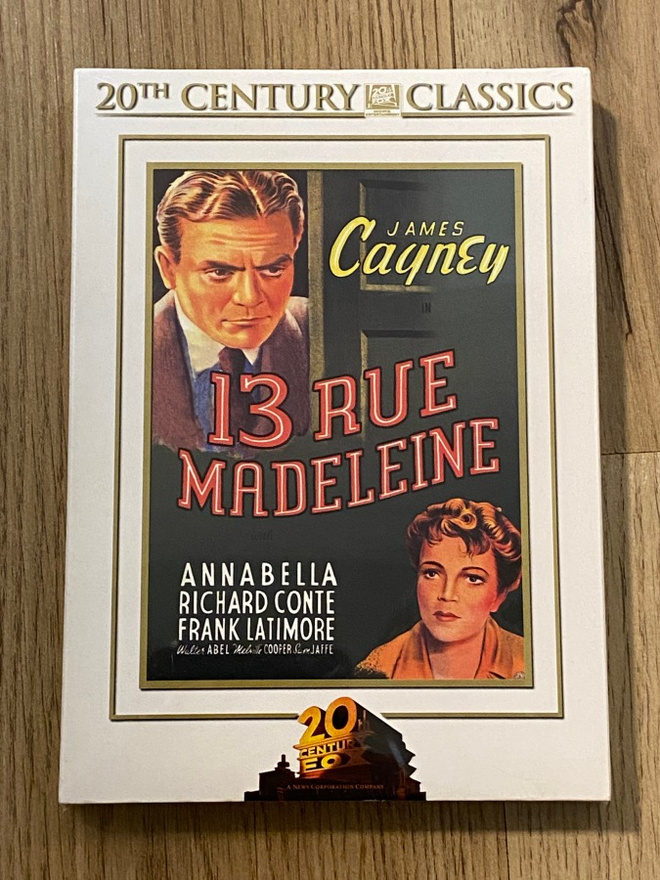 13 RUE MADELEINE - DVD - SLIPCOVER (uusi)