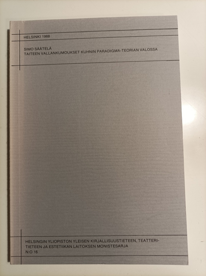 Taiteen vallankumoukset Kuhnin paradigma-teorian valossa