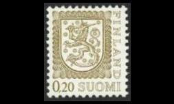 817IAy ** Leijonamalli 0,20 mk typ I, A-ham, y-pap (1977)