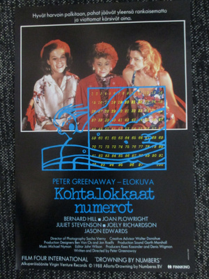 Kohtalokkaat numerot (Peter Greenaway, 1988) elokuvajuliste