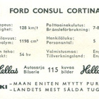 HELLAS PURUKUMI, FORD GONSUL CORTINA N:o 91 - pikkukuva 2