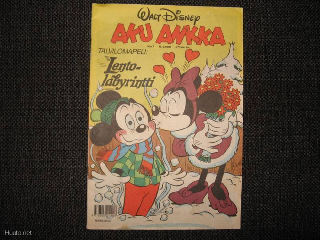Walt Disney*Aku Ankka N:o 7 /1989 + liite talvilomapeli