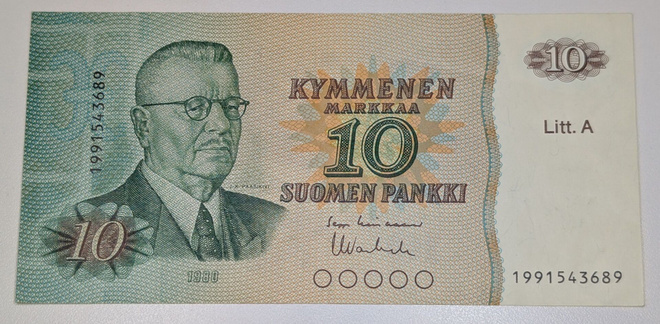 10 Markkaa 1980 Litt. A korvaava 1991543689