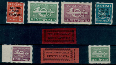 Kenttäpostimerkit  1941  -  1944     7   erilaista