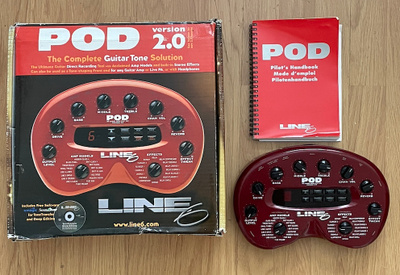 Line6 Pod 2.0 + laatikko + ohjekirja