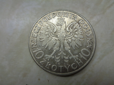 Puola 10  Zloty 1932- hopeinen juhlaraha