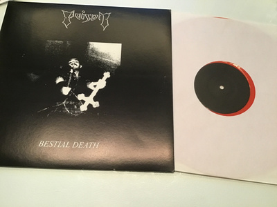 Poison . Bestial death LP punainen vinyl numbered unofficial