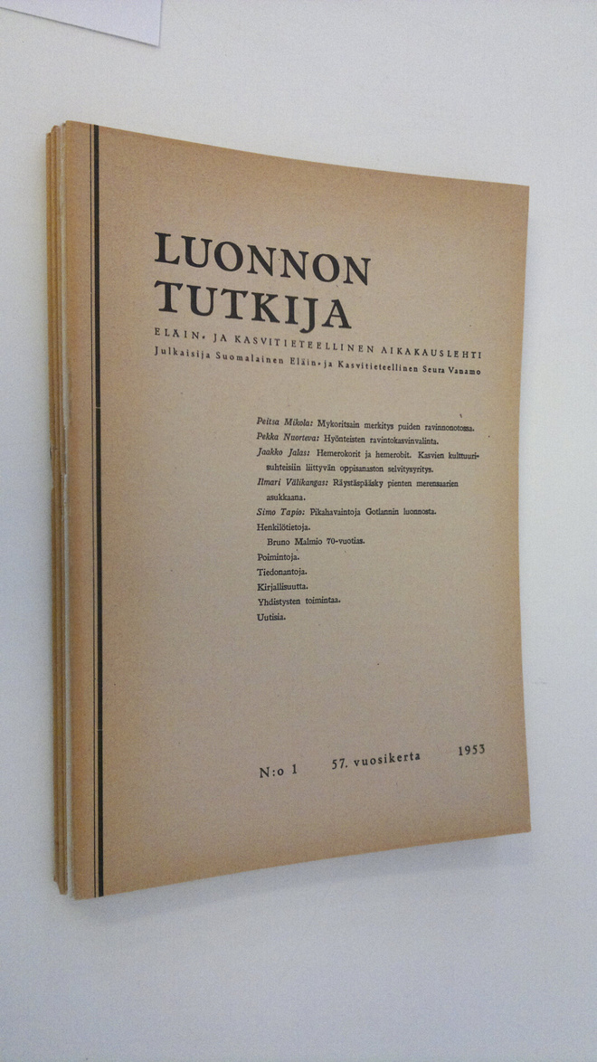 Luonnon tutkija vuosikerta 1953