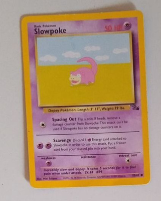 POKEMON KORTTI SLOWPOKE , VANHA