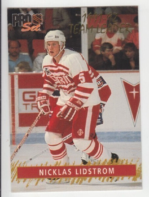 Pro set 91-92 Team leader erikoiskortti nicklas Lidström