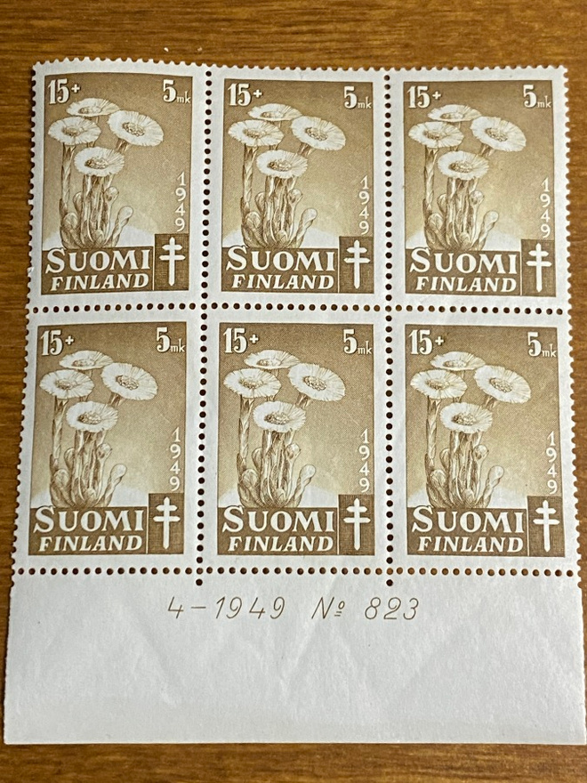 TUB 1949 15MK+5MK NUMERO KUUSILO**