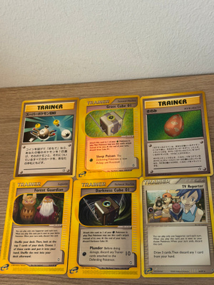 Pokemon Trainer Set 6 kpl – Aquapolis Reverse Holo, EX Drago