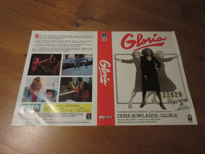 Gloria (R-Video) -kansipaperi VHS FIx
