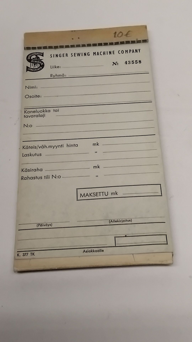 VANHA SINGER -KUITTIVIHKO