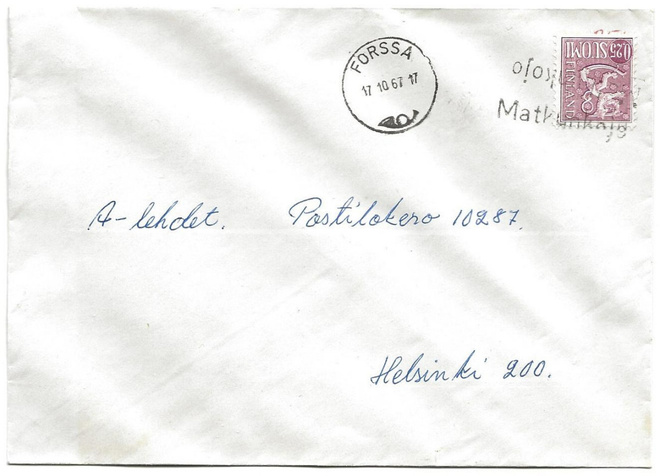 Rivileima Matkunkojo kuorella (Forssa 1967)