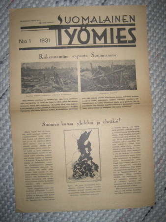 Sanomalehti : Suomalainen Työmies nro 1 / 1931