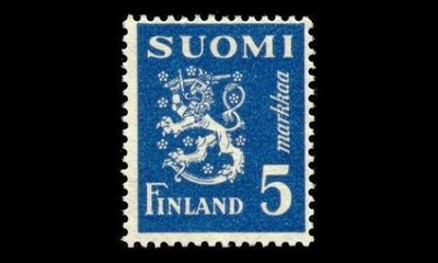 298 ** Leijona 5 mk sininen (1945)