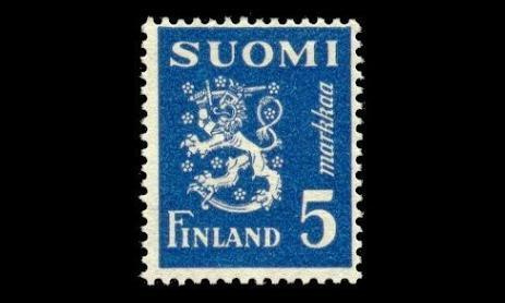 298 ** Leijona 5 mk sininen (1945)