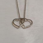 Design Double Heart Hopea riipus kaulakoru MJH 925 - pikkukuva 1