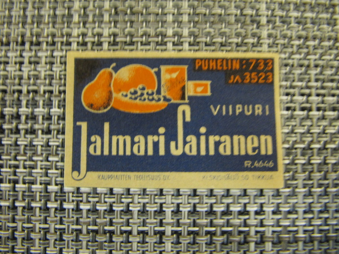Jalmari Sairanen Viipuri.