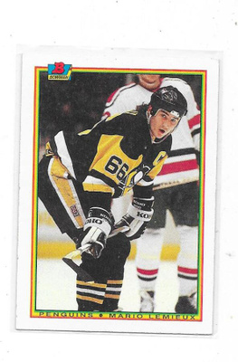 1990-91 Bowman #204 Mario Lemieux Pittsburgh Penguins