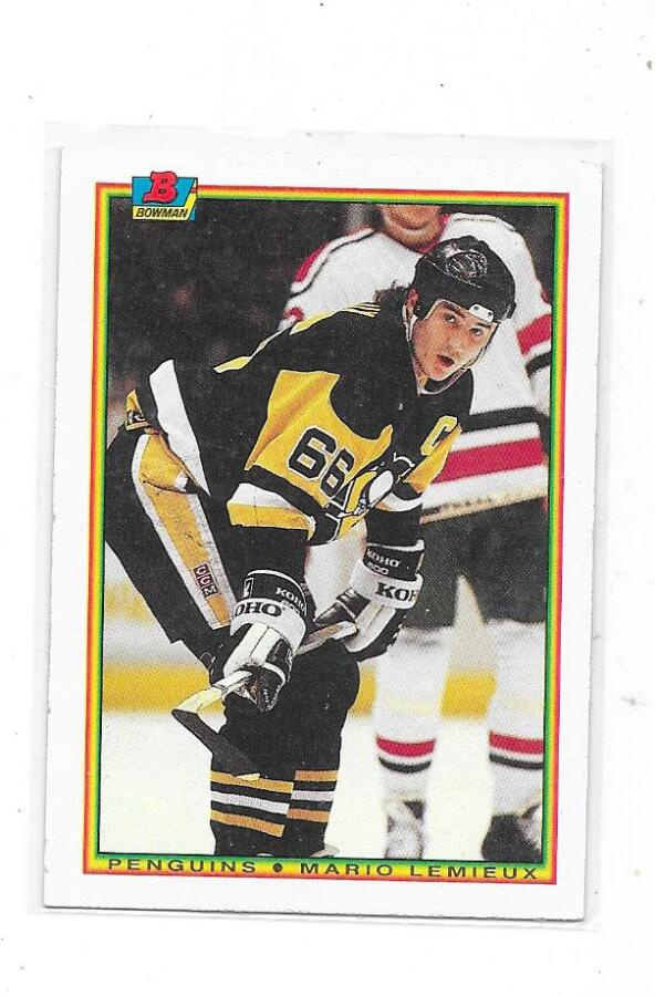 1990-91 Bowman #204 Mario Lemieux Pittsburgh Penguins