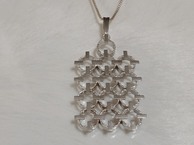 Design Kollmar & Jourdan hopea riipus kaulakoru 925