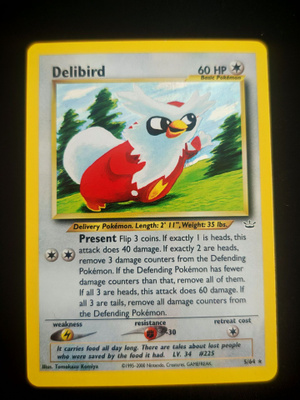 Pokemon kortti Delibird Neo Revelation holo