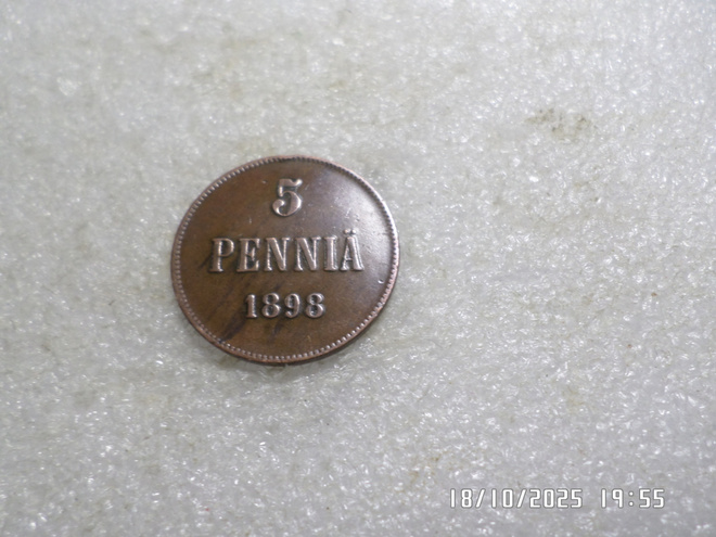 5 penniä 1898   kulkematon