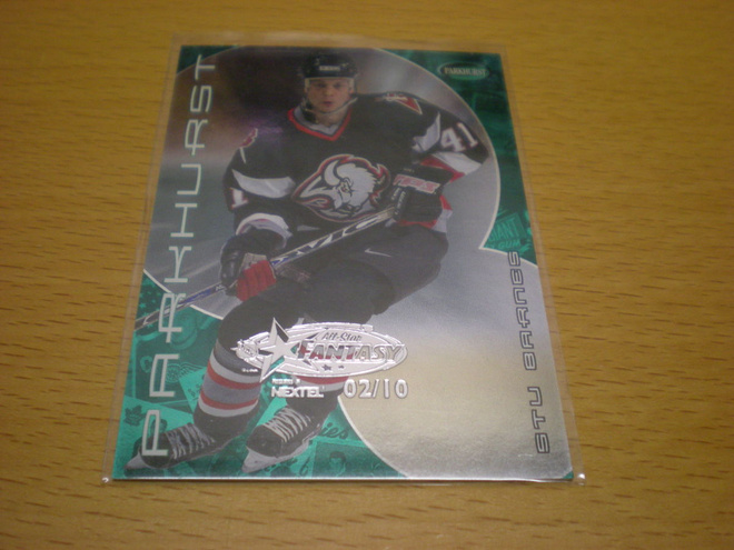 Stu Barnes 2001-02 Parkhurst # 179 All-Star Fantasy 02/10 Bu