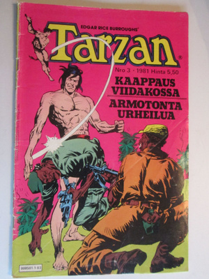 TARZAN SARJAKUVALEHTI 3 / 1981