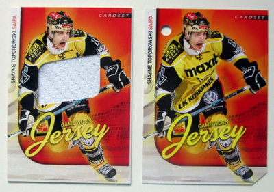 Shayne Toporowski Saipa Cardset 2009-10 Game Worn Jersey
