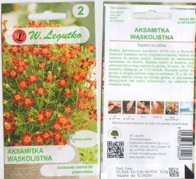 Kääpiösamettikukka "Red Gem" HUOM PÄiVÄYS! Ale -30%#
