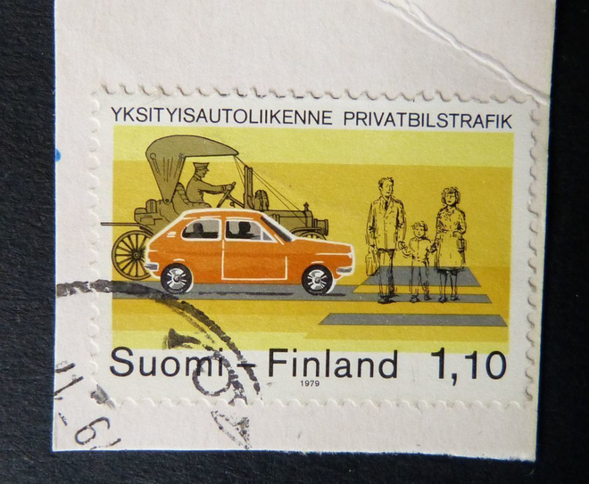 Postimerkki 1979 Yksityisautoliikenne 1,10 mk
