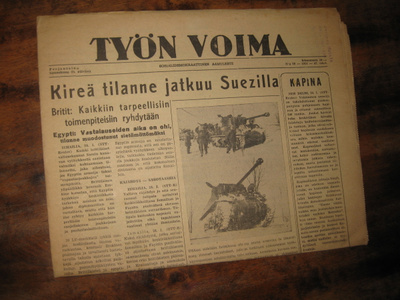 Sanomalehti  Työn Voima    25.1.1952