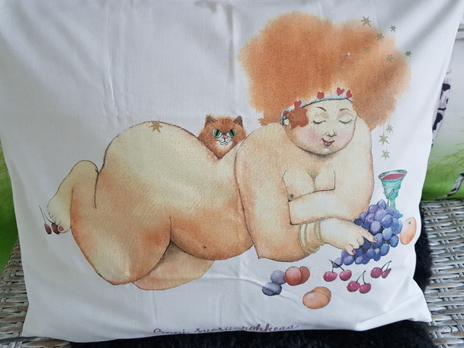 Iloinen Sydän Onni suosii rohkeaa Tyynyliina