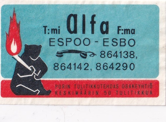 Espoo - Esbo, T:mi Alfa   b512